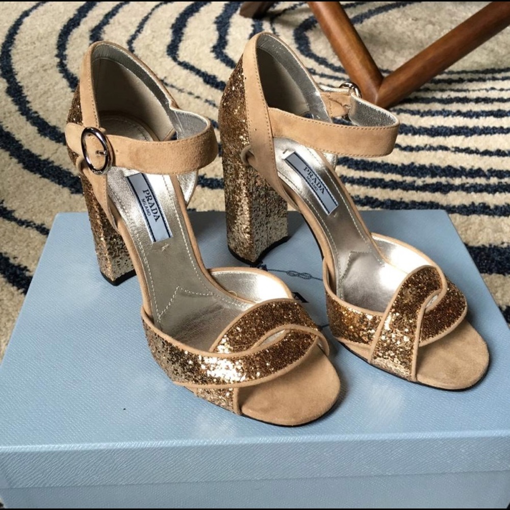 Prada Glitter Heels